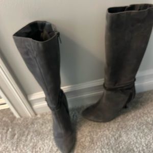 White house black market gray long boots